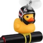 Duck Bike Bell Rubber Duck Bicycle Accessories with LED Light Cute Propeller Handlebar Bicycle Horns for Kids Toddler Children Adults Sport Outdoor