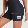 Women 4D Padded Bike Shorts High Waisted Cycling Underwear Zipper Pockets for Bicycle Biking Cycle