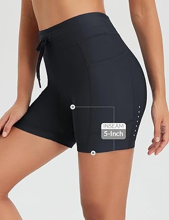 Women 4D Padded Bike Shorts High Waisted Cycling Underwear Zipper Pockets for Bicycle Biking Cycle