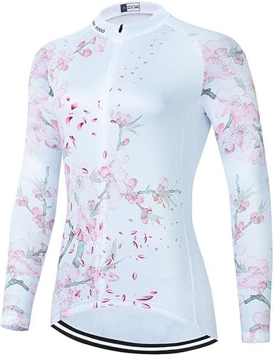 61CuJGrhRKL._AC_SX385_.jpg Women Cycling Jersey Long Sleeve Winter Bike Biking Shirts Bicycle Tops Full Zipper