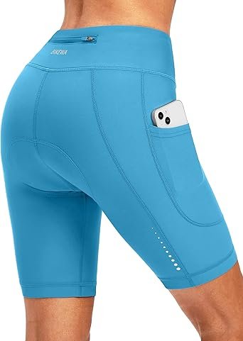 716ehXANdL._AC_SX342_.jpg Women 4D Padded Bike Shorts Cycling Riding Road Biking Bicycle Cycle Shorts for Women Zipper Pockets