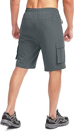 Men Mountain Bike Shorts 3D Padded Loose fit Biking Riding Cycling Bicycle Biker Shorts Zipper Pockets