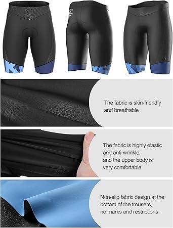 Cycling Jersey Mens Set Reflective Breathable Biking Outfit Quick Dry Short Sleeve Bicycle Shorts and Shirts